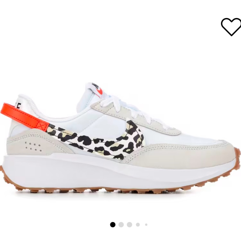 Nike Waffle Debet Sneakers - Size 12 - White/Black/Cheetah/Blaze Red